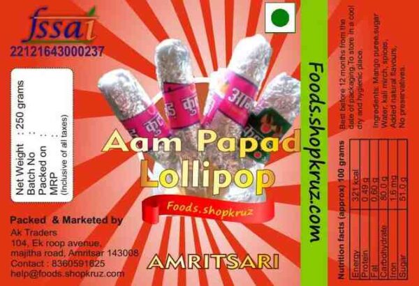 Aam papad lollipop Mango Pop chatpata - Image 4