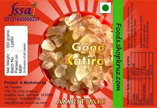 Gond Katira Pure Organic (Edible gum) tragacanth Crystals - Image 3