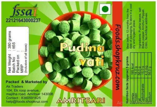 Pudina Vati | Pudina Pachak | Pudina Goli- 400 Gms Mint - Image 2