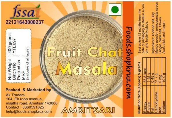 Fruit Masala Chaat Masala jar - Image 2
