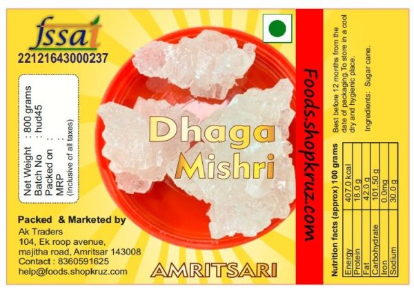 Dhaga Mishri 850gm Dhage wali Misri, Thread Mishri, Crystal Sweet Candies - Image 2