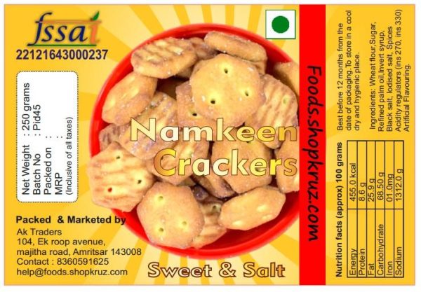 Combo Namkeen Crackers Hexo and Ajwain Biscuits in 2 jar 250g Chotu biscuit - Image 2