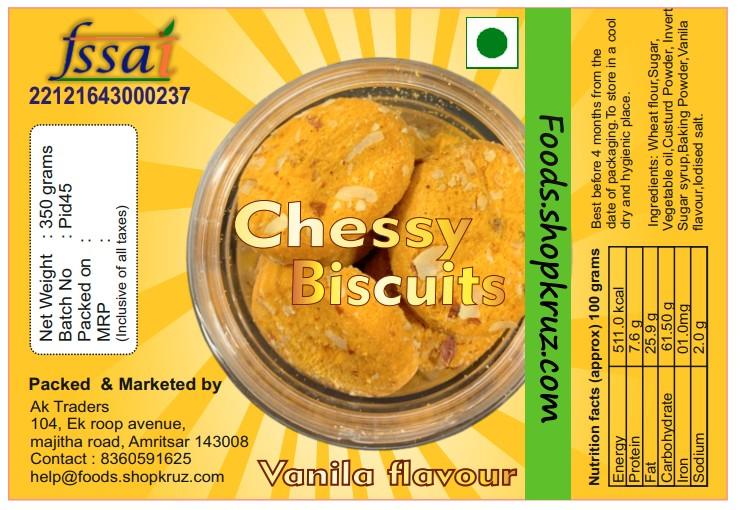 Chessy nuts Vanilla Cookies 350 grams, Bakery Biscuits - Image 3