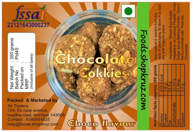Chocolate nuts Cookies 350 grams, Bakery Biscuits - Image 2