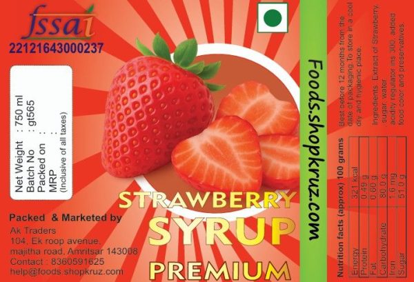Strawberry Sharbat Syrup Refreshing Summer Drink - Image 4