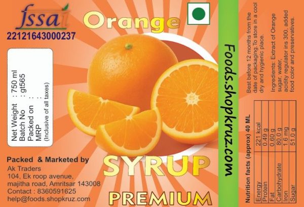 Orange Sharbat Syrup Refreshing Tangy Drink - Image 3