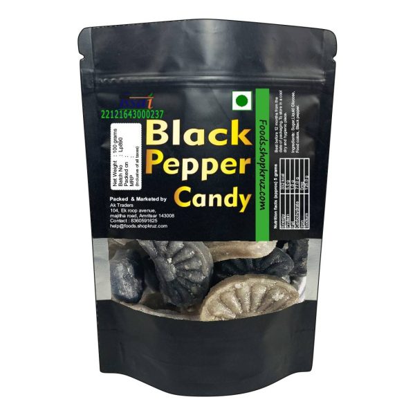 Black Pepper Flavoured 100Gm /Khatti Mithi |Kali Mirch Candy |Chatpata Masala | Spice Mix Popping Toffee