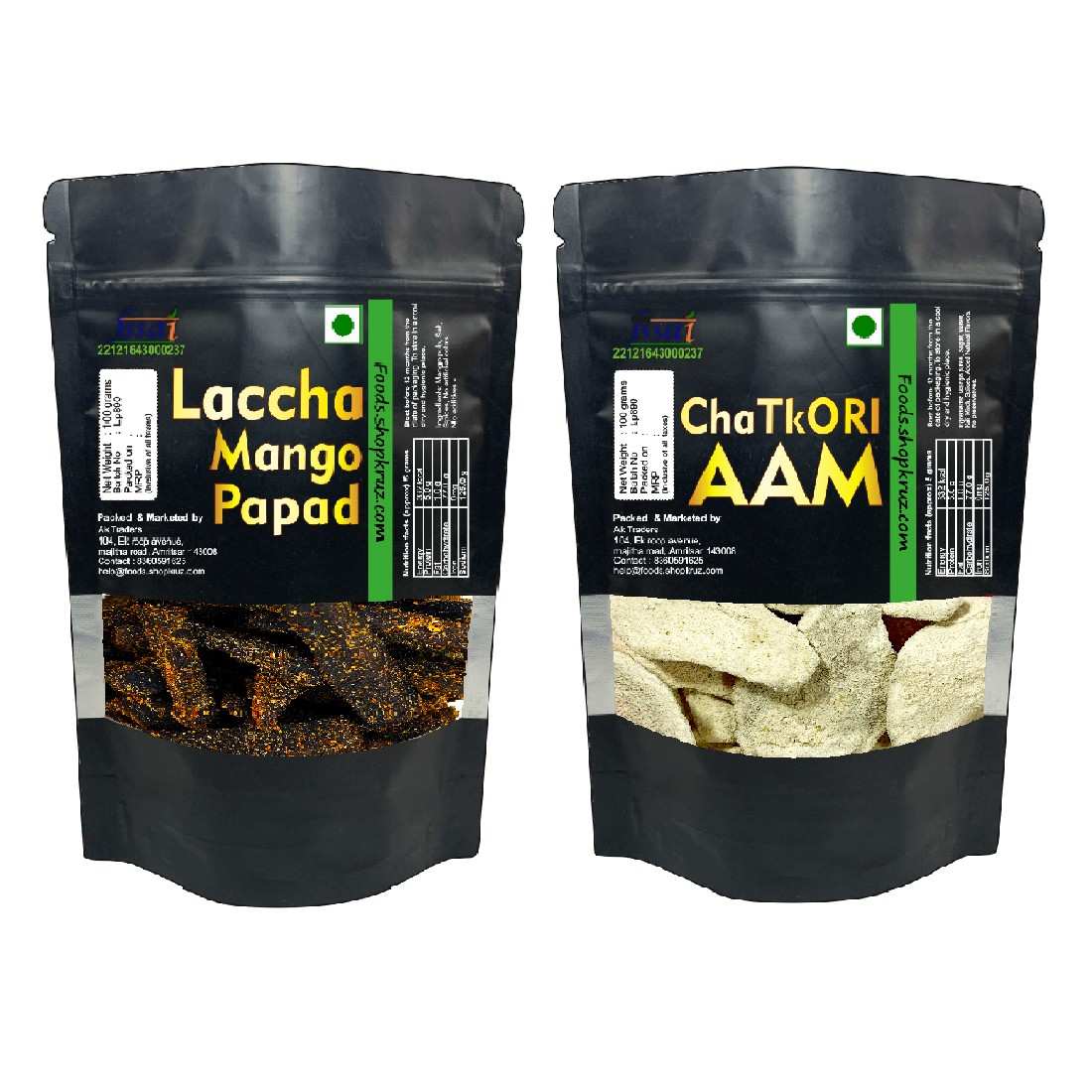 Laccha and Khatori aam papad 100 grams each Laccha Style Aam Papad Khatta Meetha Khatori Aam Papad