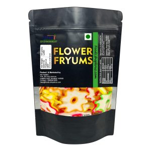 Sabudana Flower Fryums 100gm, Ready to Fry Papad Snacks