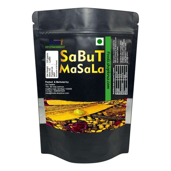 Amritsari Garam Masala Sabut Whole 100 Gm Mix Khada Masala, Organic Anise,Cardamom,Cinnamon,Cumin,Ginger, black pepper