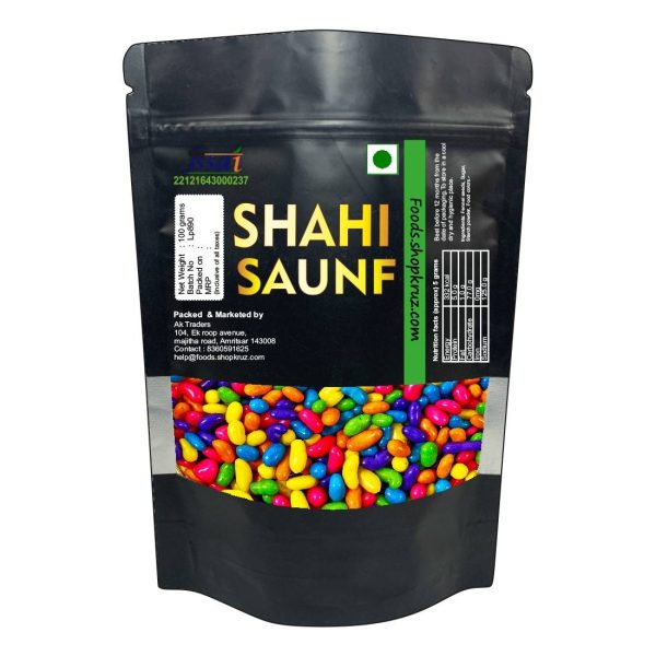 Luxury Sugar Coated Fennel Seeds/Fennel Candy/Sugar Coated Saunf, Mouth Freshner 100 * 2 grams