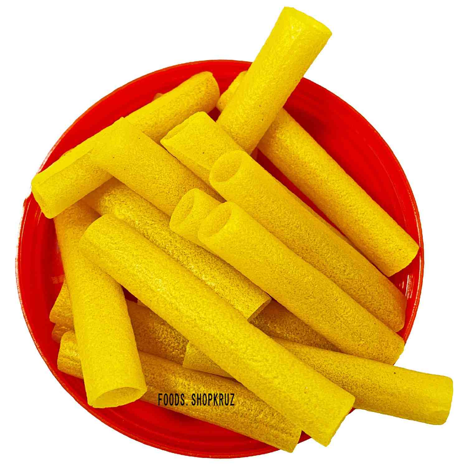 Pipe Fryums Yellow 100 gm Ready to Fry papad Rolls Indian Snacks/Cook at Home, Finger Pipe Fryums Amritsari - Image 2